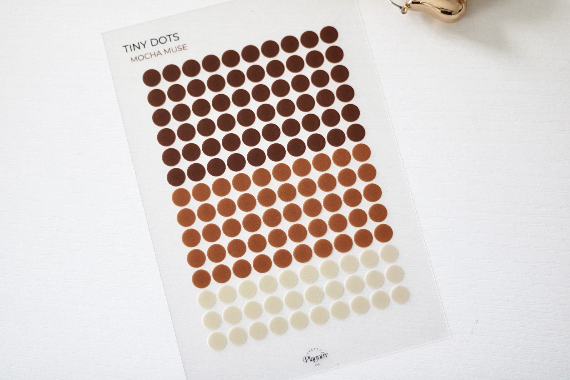 Mocha Muse Matte Transparent Tiny Dot Stickers