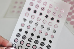 Speckled Dots Stickers-Pretty Pink