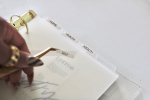 Essential Blank Top Tab Dividers- A5 Six Hole