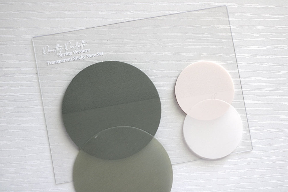 Olive Transparent Sticky Notes- Spring Verdure image 0