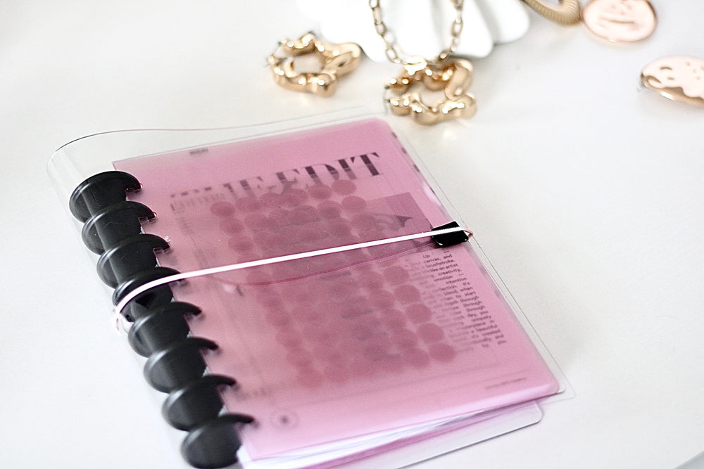 The Essential Klear Discbound Cover- A5/HL with Pink Band