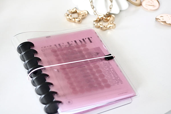 The Essential Klear Discbound Cover- A5/HL with Pink Band