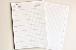 2026 Horizontal Weekly Planner Insert (Sunday Start)