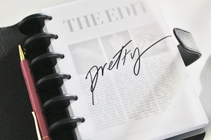 Signature ‘pretty’ Vellum Dashboard in Noir