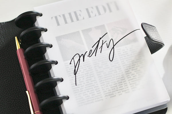 Signature ‘pretty’ Vellum Dashboard in Noir