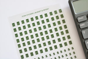 CFO Paid in Full & Tiny Budget/Payday Icon Sticker Set