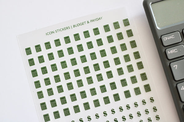 CFO Paid in Full & Tiny Budget/Payday Icon Sticker Set