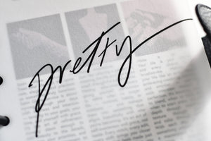 Signature ‘pretty’ Vellum Dashboard in Noir