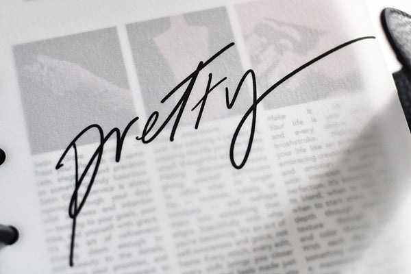 Signature ‘pretty’ Vellum Dashboard in Noir