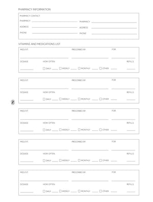 Pretty Healthy: Medical Information and Trackers Inserts image 5