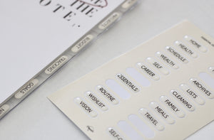 Essential Dome Divider Labels- Black Coffee