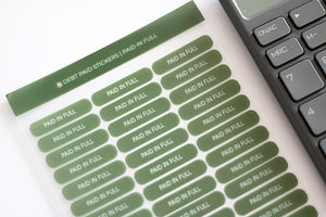 CFO Paid in Full & Tiny Budget/Payday Icon Sticker Set