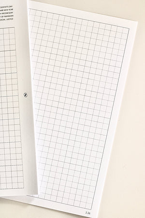 2026 Horizontal Weekly Planner Insert (Sunday Start)