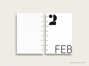 2026 Horizontal Weekly Planner Insert (Sunday Start)
