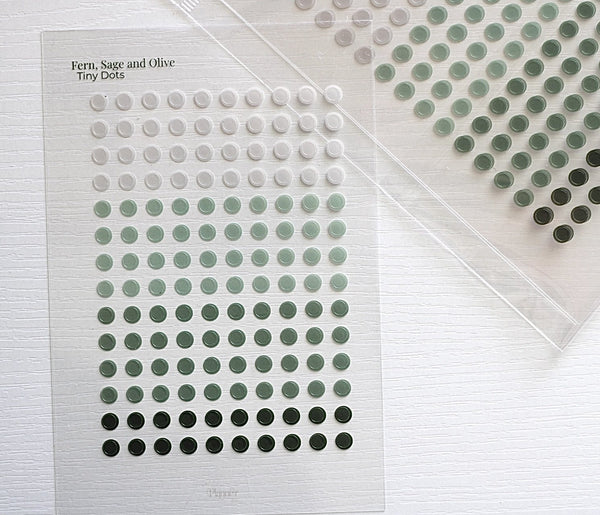 Glass Stickers Transparent Tiny Dots- Spring Verdure Collection image 0