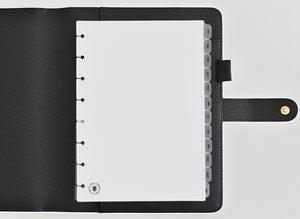 Monthly Side Tab Dividers- Black Letters A5