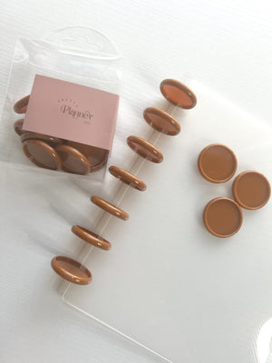 Caramel Delight Planner Discs image 0