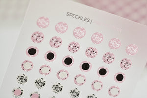 Speckled Dots Stickers-Pretty Pink
