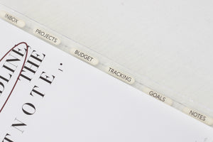 Essential Dome Divider Labels- Black Coffee