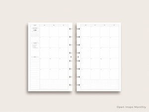 2026 Dated Open Inspiration Monthly Planner Insert