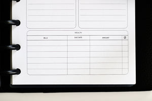 2026 Dated HHWSC Monthly Planner Insert