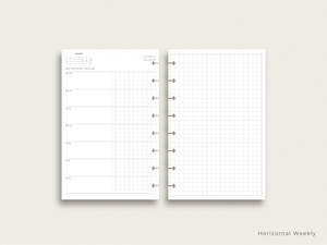 2026 Horizontal Weekly Planner Insert (Sunday Start)