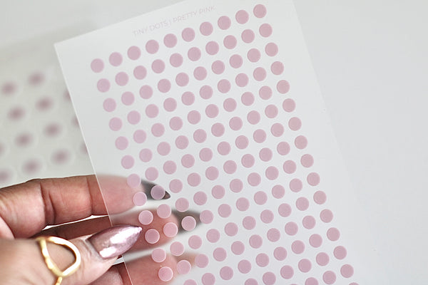 Essential and Tiny Dot Sticker Sets-Pretty Pink