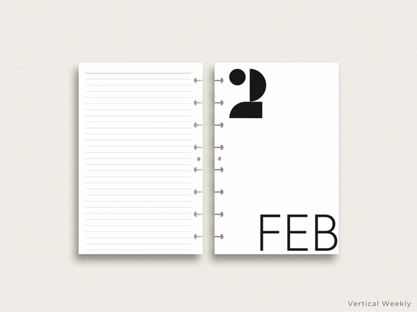 2026 DATED VERTICAL WEEKLY PLANNER INSERT (Monday Start)