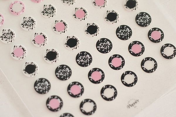 Speckled Dots Stickers-Pretty Pink