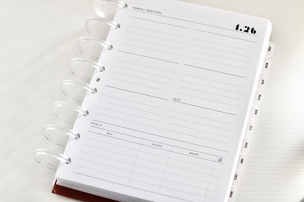 2026 Dated Open Inspiration Monthly Planner Insert