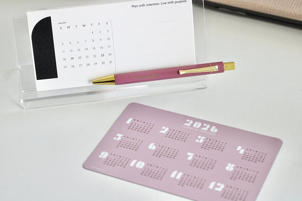 2026 Pink Print Calendar Magnet