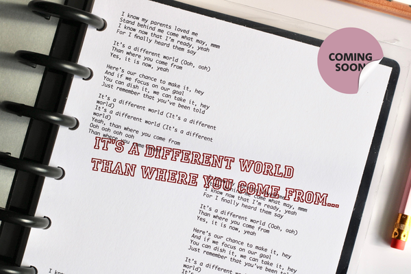 A Different World Theme Song Cardstock Dashboard