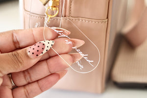 Edit as Needed Acrylic Keychain- White