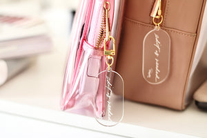 Edit as Needed Acrylic Keychain- White