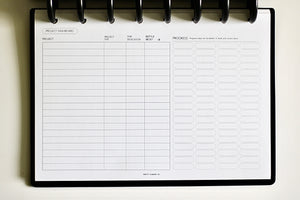 Project Dashboard and Bottleneck Breakdown Planner Insert (Volume 1)