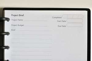 Project Brief Planner Insert (Volume 1) COMING SOON