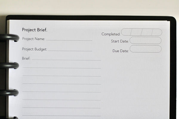Project Brief Planner Insert (Volume 1) COMING SOON