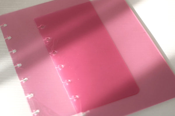 Rose Pink Transparent Discbound Cover