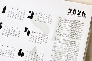 2026 Chocolate Vellum Year At A Glance