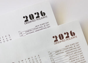 2026 Chocolate Vellum Year At A Glance