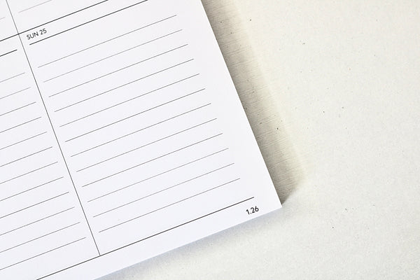 2026 DATED VERTICAL WEEKLY PLANNER INSERT (Monday Start)