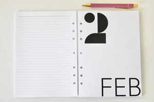 2026 DATED VERTICAL WEEKLY PLANNER INSERT (Monday Start)