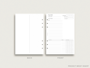 Project Brief Planner Insert (Volume 1) COMING SOON