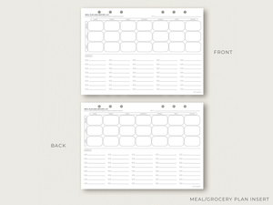 Meals and Grocery Planner Insert (Volume 3)