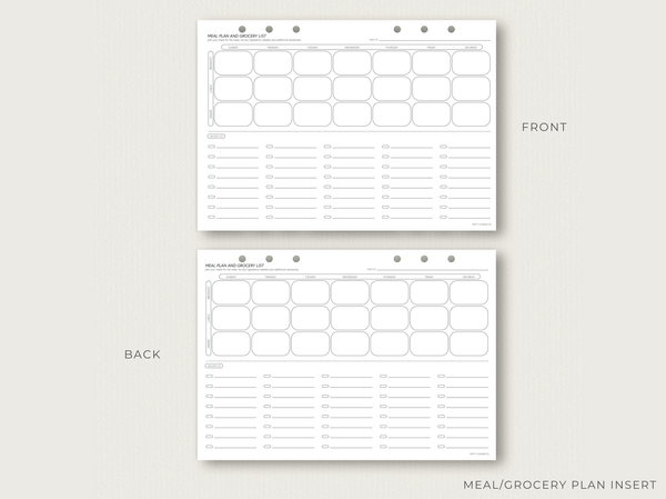 Meals and Grocery Planner Insert (Volume 3)