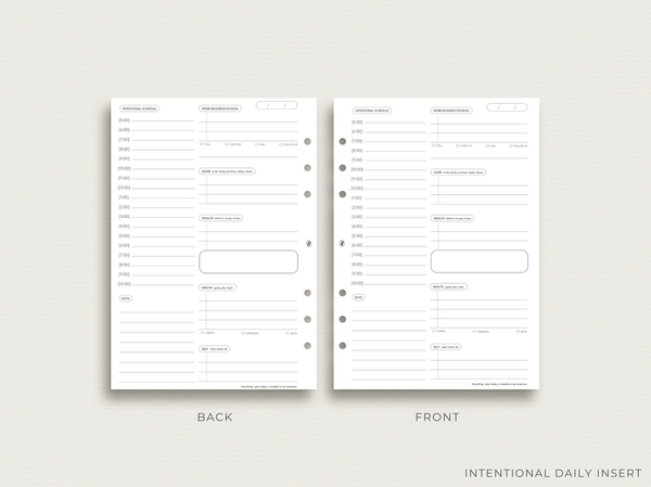 Intentional Daily Planner Insert (Volume 3) COMING SOON
