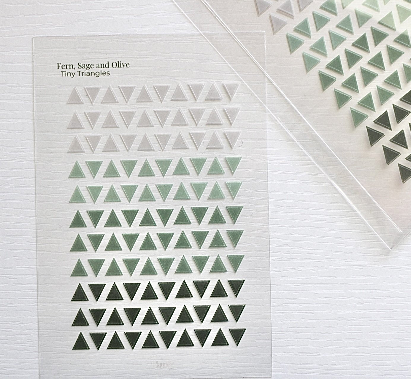 Glass Stickers Transparent Triangle- Spring Verdure Collection