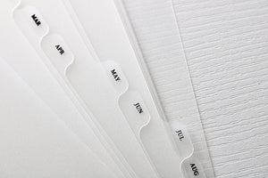 A5 Monthly Side Tab Dividers- Black Letters image 1