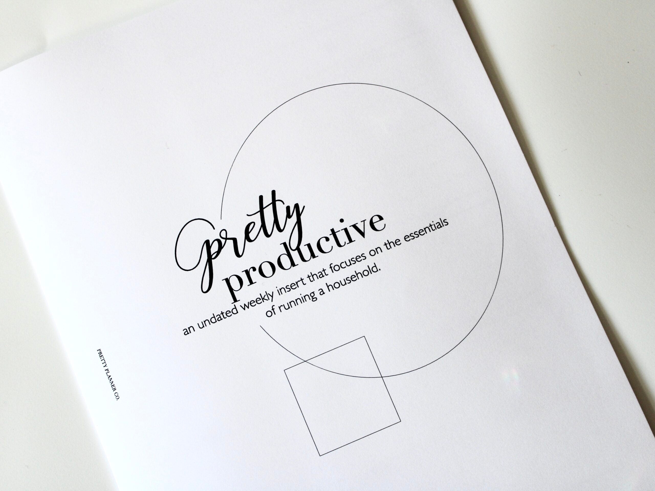 Undated Pretty Productive Weekly Insert