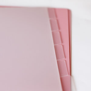 PINK DISCBOUND COVER SET WITH DIVIDERS